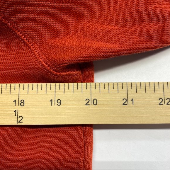 ORVIS Orange 100% Cotton Full Zip Knit Cardigan M - Picture 7 of 10